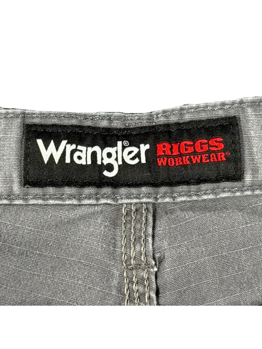 Men's Wrangler Riggs Workwear Gray Cargo Pants 40x30 Durable Cotton Utility